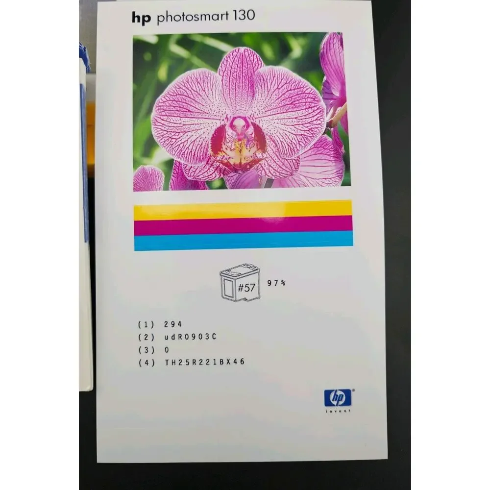 HP Photosmart 130 Compact Photo Printer Tested Working Bundle New Ink Cartridge